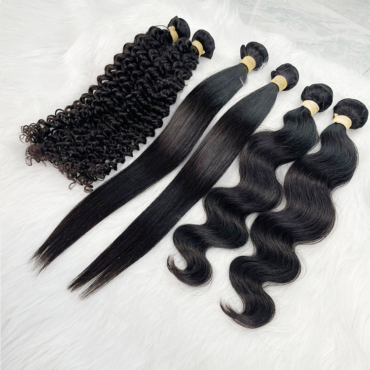 Natural Mink Virgin Brazilian Hair Bundles, Real Brazilian Virgin Hair Extensions Bone Straight human hair weave bundle