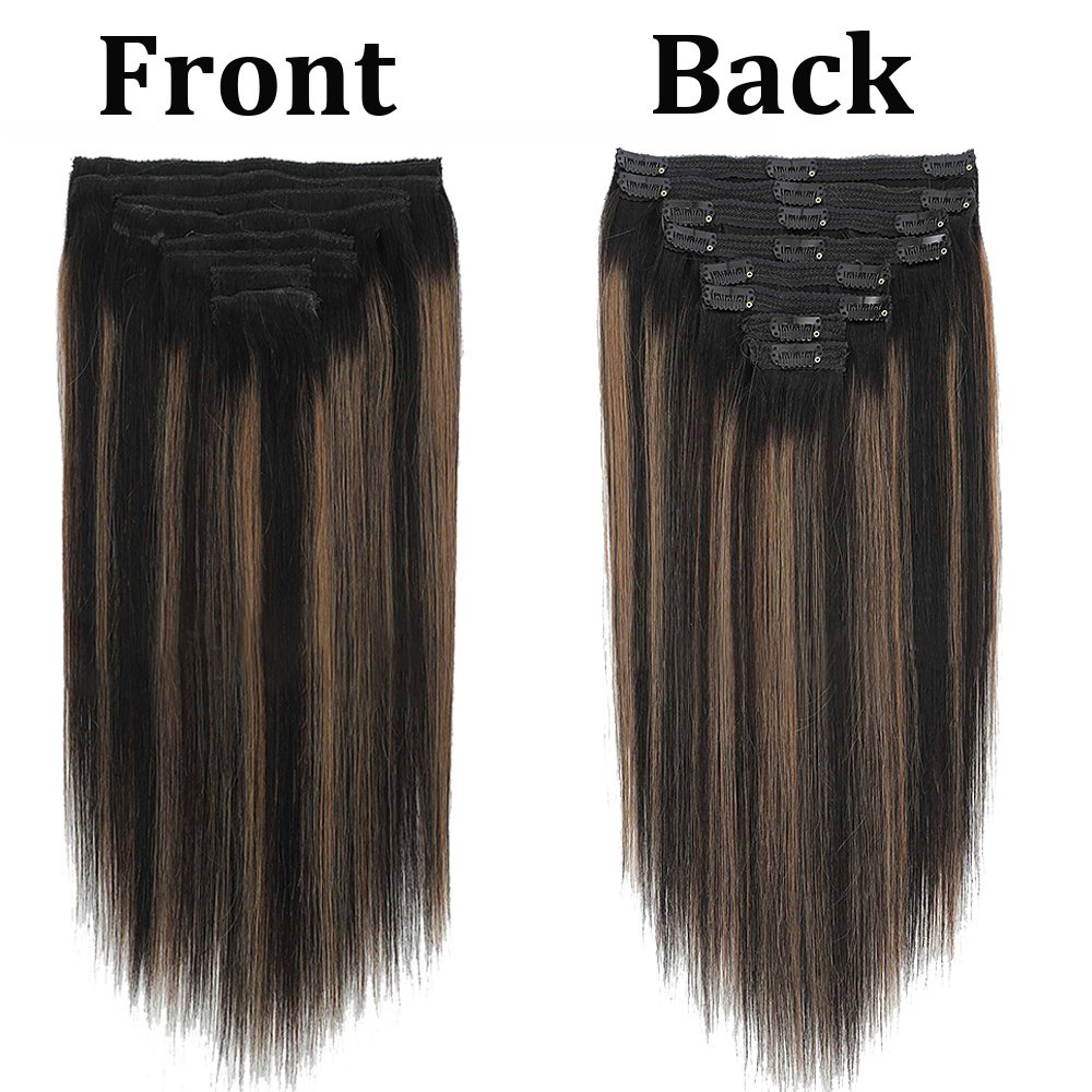 Wholesale Ombre Straight Clip In Extensions Human Hair Hairpiece Remy Clip in Hair Extension for For Woman