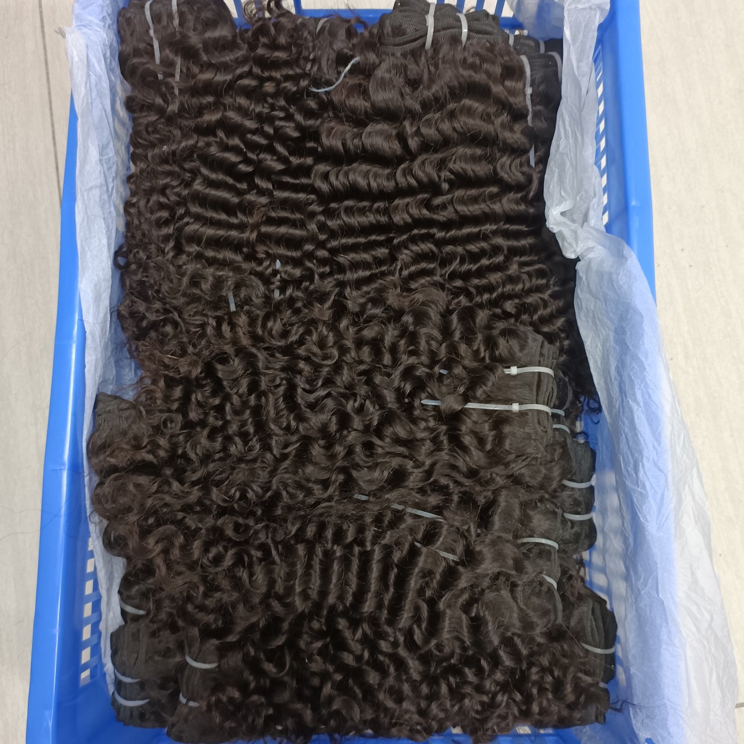 Letsfly Cheap Stocks Brown Hair Wet and Wavy Hair Weave 16inch 18inch Raw Virgin Curly Human Hair Extensions Fast Shipping