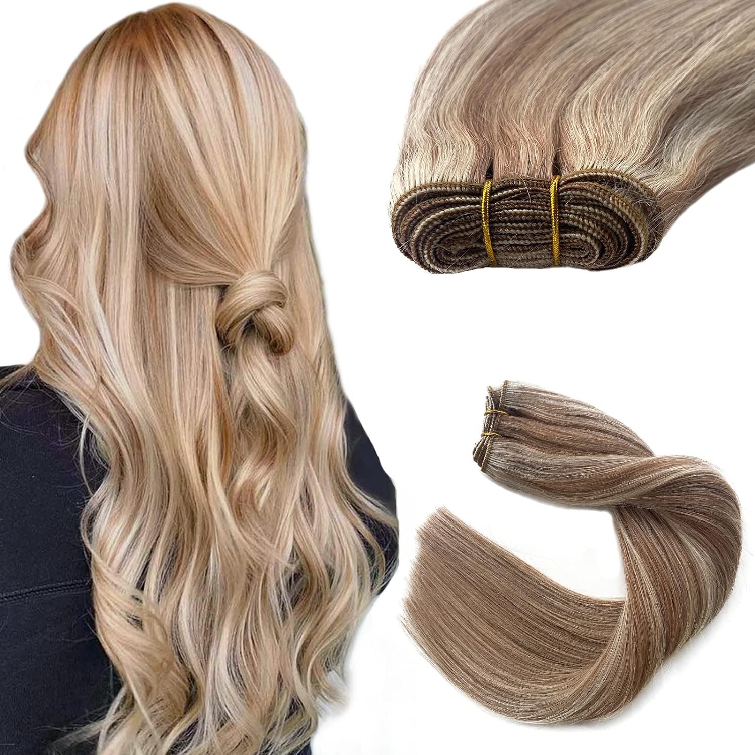 Top Quality Raw Genius Weft Extensions Double drawn Popular Virgin Cuticle aligned European Human Hair Extension