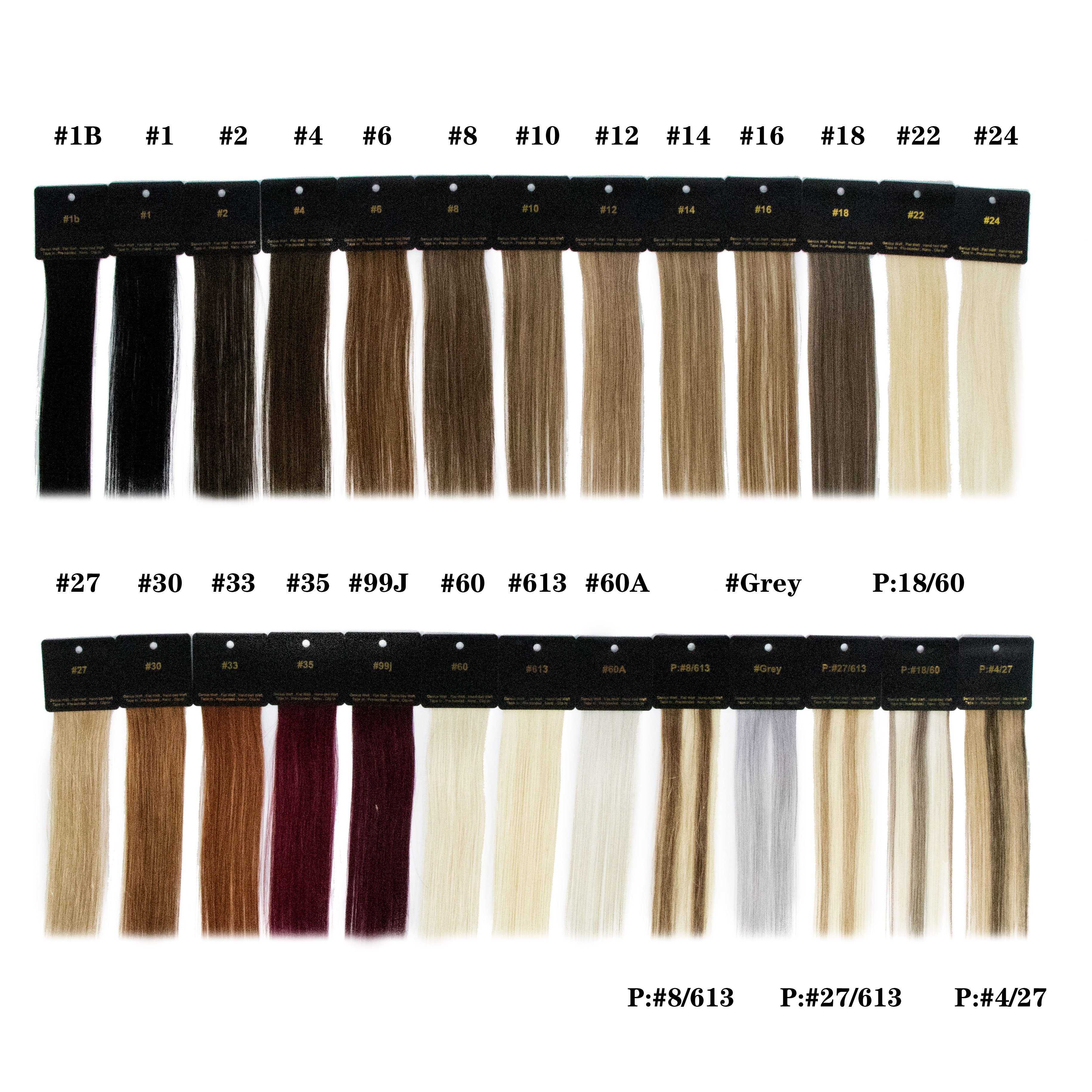 Hair Factory Color Swatches Human Hair Extension 15cm 20cm Customized Tape Hair Ring New Technology Lashes And Brows Extensions