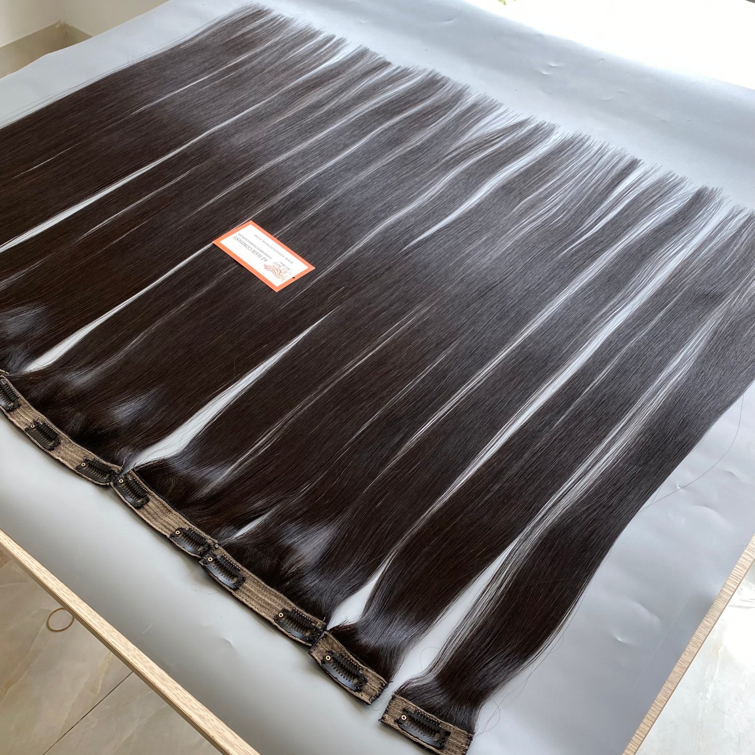 Top Wholesale 100% Raw Vietnamese Remy Clip In Hair Extensions High Quality Natural Color Long Lifespan