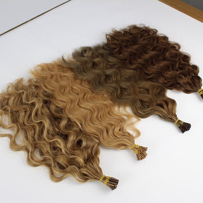 Luxury Grade 13a Curly I Tips, bodywave Natural Wave Itip Human Hair Extension