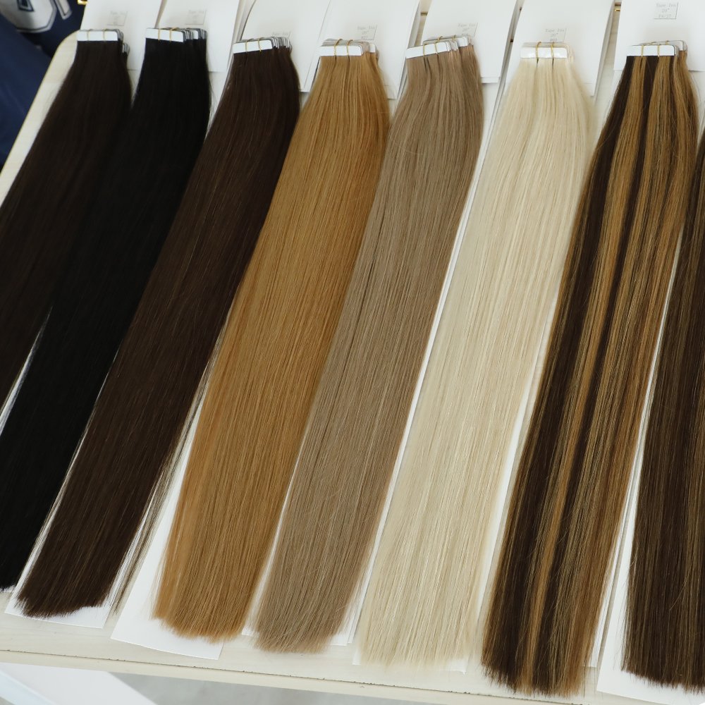 LeShine Wholesale tape Ins Hair FREE Russian Hair Skin Weft Extension Virgin 100% Remy Human European Acceptable Double Weft