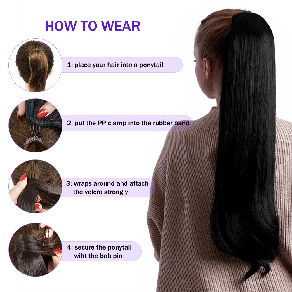 Hot Selling Blonde pony tail 10-16-20-28 inch ponytail hair extensions human hair cuticle aligned hair extensions vendor