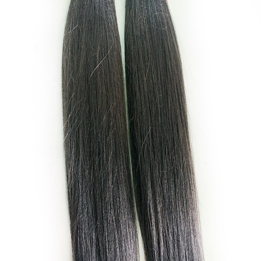 Yaki Straight Tape In Human Hair Extensions Wholesale Brazilian Tape In Double Drawn Yaki Hair Extensions