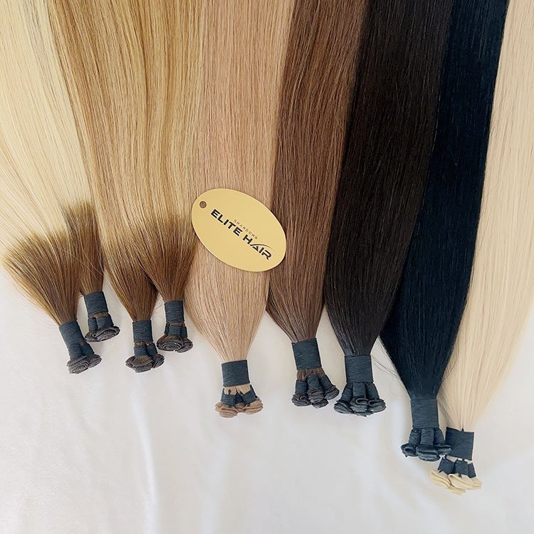 Hot Sale Luxury Russian Thin Invisible Seamless Genius Weft Human Hair Extensions Double Drawn