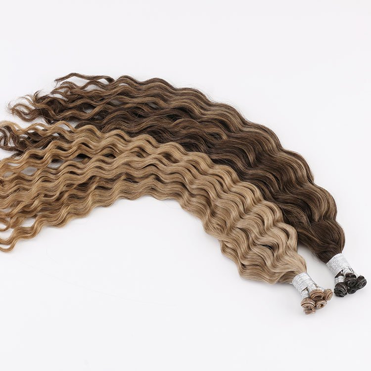 Hot Sale Luxury Russian Thin Invisible Seamless Genius Weft Human Hair Extensions Double Drawn
