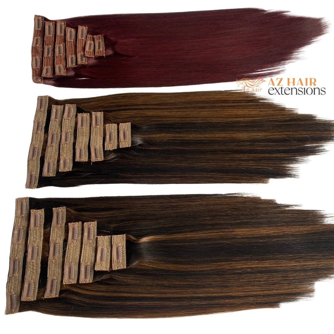 Best Selling Unprocessed Raw One Single Donor Virgin Clip ins Hair No Chemical Cut Directly from Vietnamese Donor