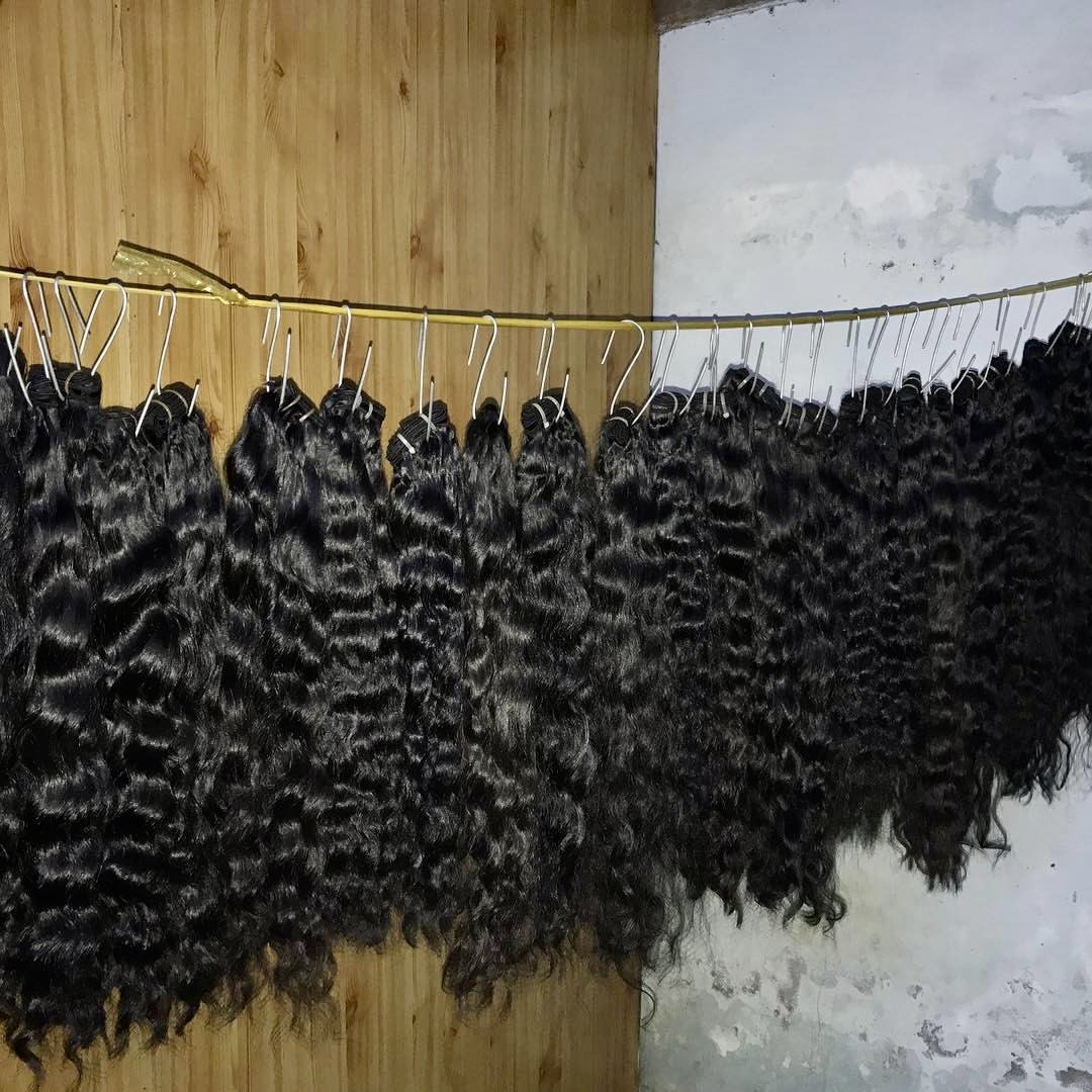 Factory Vendor Raw Vietnamese human hair extension raw hair Burmese Curly bundles