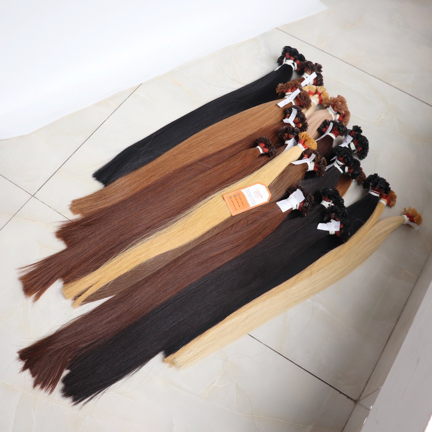 Best Quality Keratin Micro Flat Tip Straight Blonde Color 100% Remy Raw Vietnamese Human Hair Extensions Various Color