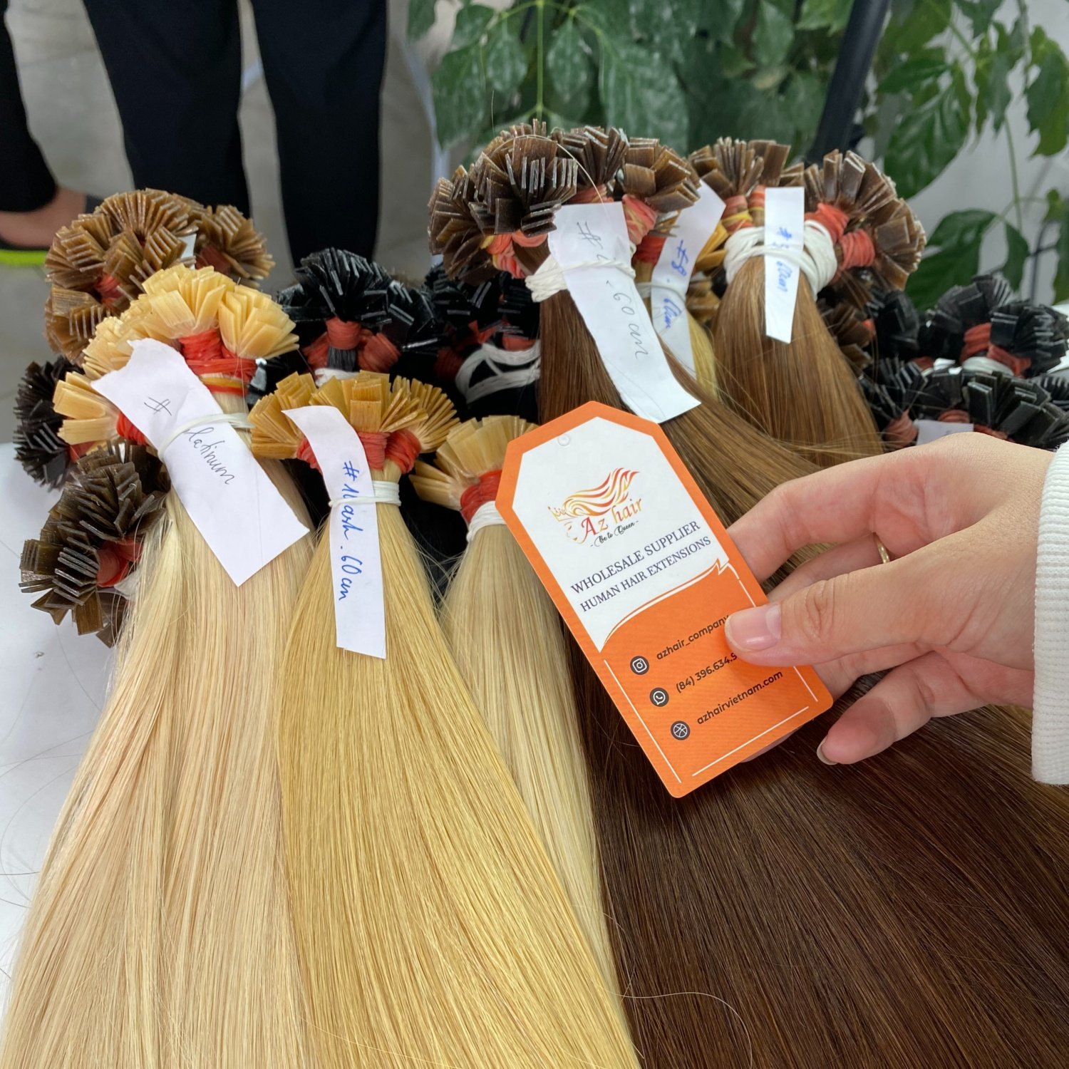 Best Quality Keratin Micro Flat Tip Straight Blonde Color 100% Remy Raw Vietnamese Human Hair Extensions Various Color