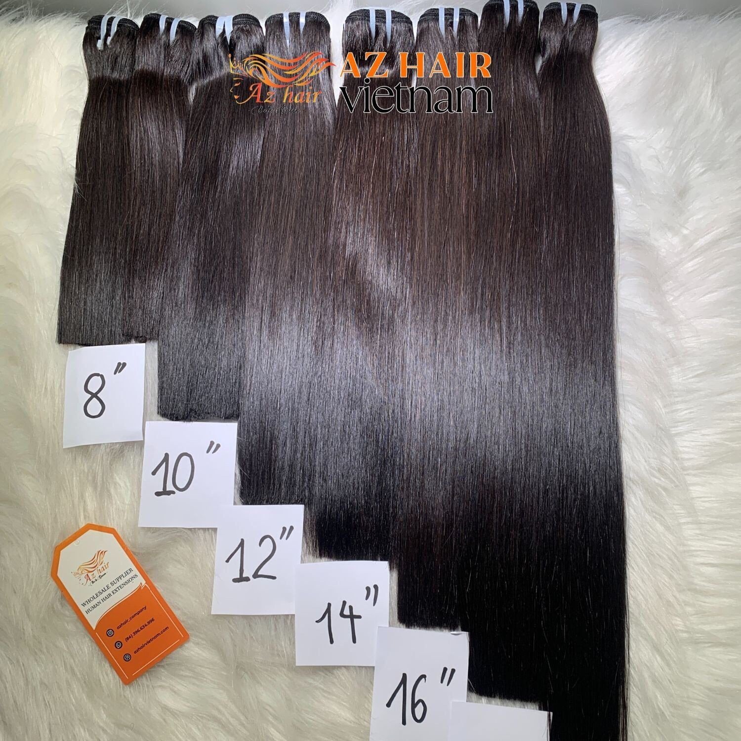 Top Trending Super Double Drawn Bone Straight Weft Hair Extensions Natural Black Unprocessed Raw Vietnamese Hair