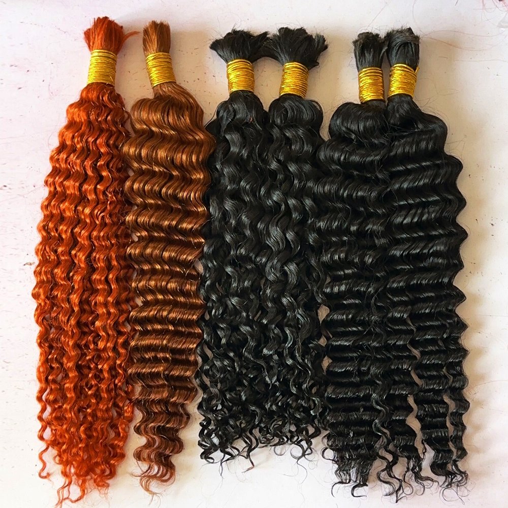 boho braids hair deep curly human braiding hair virgin cuticle aligned hair bulk