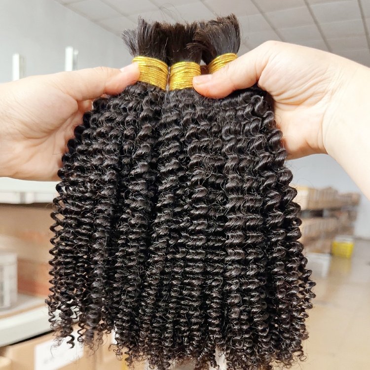 boho braids hair deep curly human braiding hair virgin cuticle aligned hair bulk