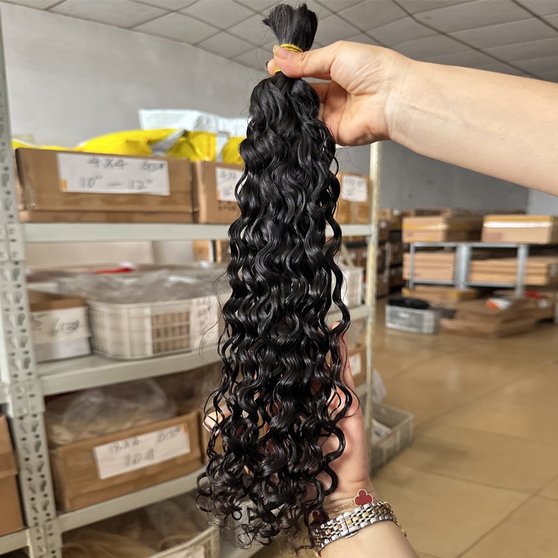 boho braids hair deep curly human braiding hair virgin cuticle aligned hair bulk