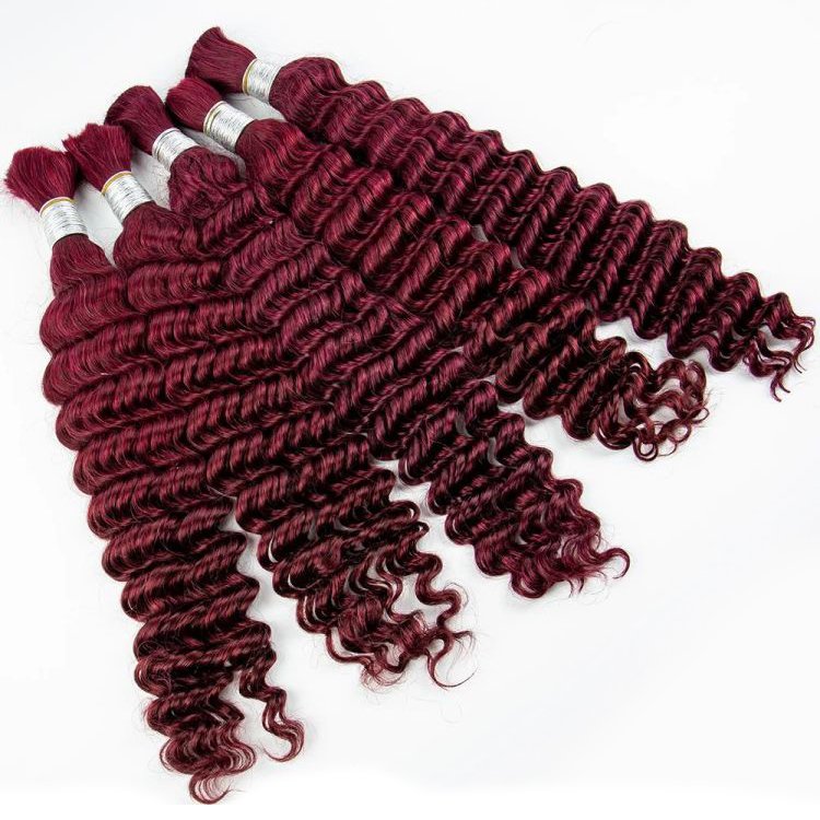 Syrenlore 100% Human Braiding Hair Bulk Human Hair Natural Color for Boho Braids Deep Wave No Weft Curly Brazilian Hair