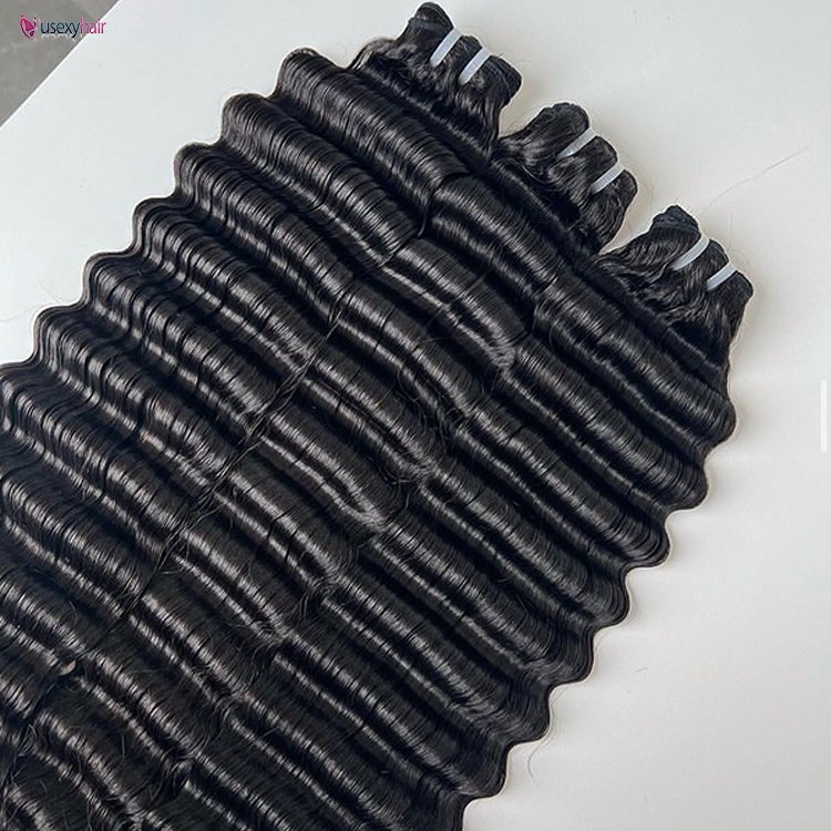 ready to ship double draw deep curly peruvian hair bundles with closure grade 13a 100% human hair bundles with closure set