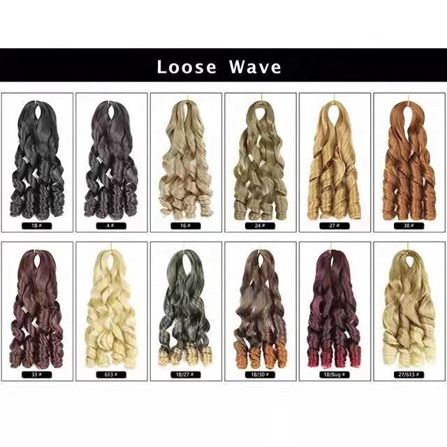 150g 20inch 22inch 24inch PonyStyle Crochet Braid Attachments Braids Spiral French Curls Extension Synthetic Curly Braiding Hair