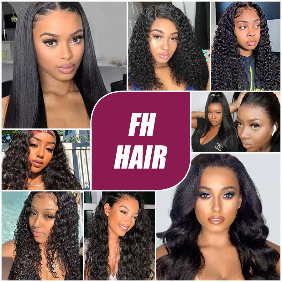 FH Raw Unprocessed Hair Vendors brazilian Virgin Human Hair Bundle Deep Wave Cuticle Aligned Hair Bundle