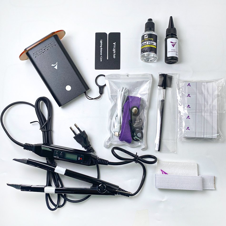 wholesale latest V light system Hair Extension Tools kit For new v light Human Hair Extensions Machine
