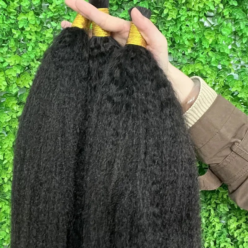 fast shipping wholesale yaki human hair bundles hair bulk bundles kinky straight bulk human hair for braiding