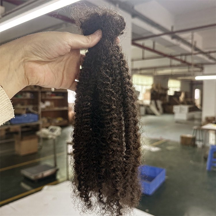 Unprocessed cheveux naturel afro kinky bulk human hair wick for braids twists dreadlocks extensions