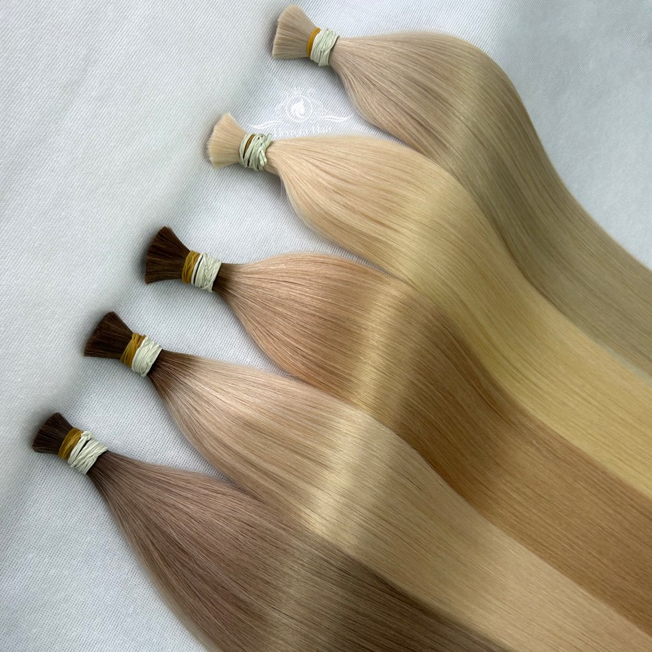 Luxury Virgin Raw Human Hair Bulk Factory Supplier Remi Cuticle Aligned Russian Extensiones Cabello Natural Hair Extensions