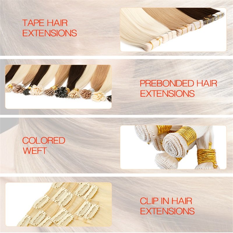 long #1006 virgin russian injected tape in human hair extensions raw indian human hair (light color) Brazilian Hair