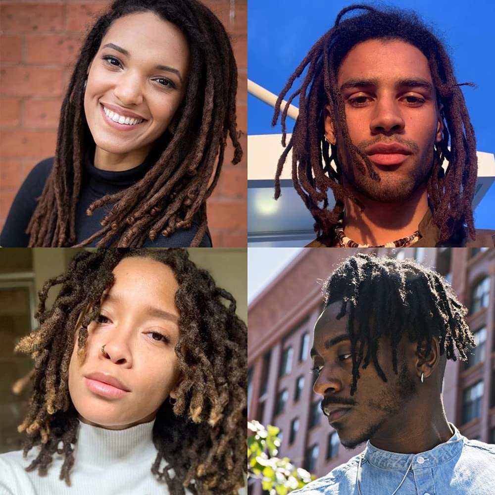wholesale price Indian 100% full handmade human hair 0.2cm crochet braids black man women dye afro kinky dread lock extension