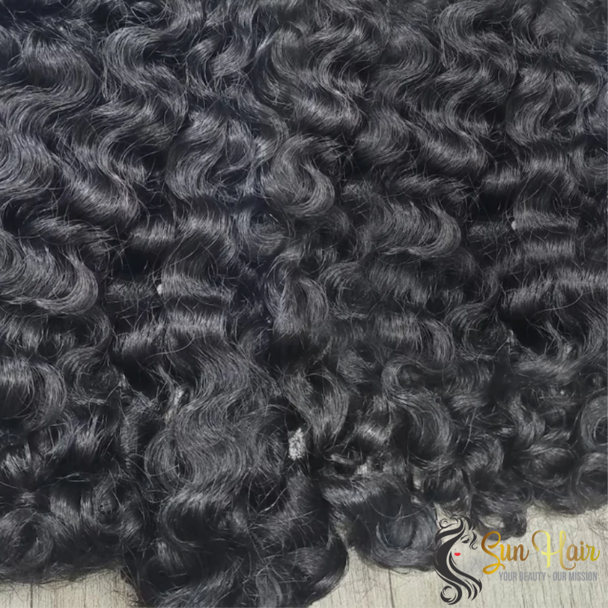 Sun Hair Company Best Selling Products Natural Black Color Super Double Drawn Deep Curly Weft 100% Vietnamese Hair Extensions