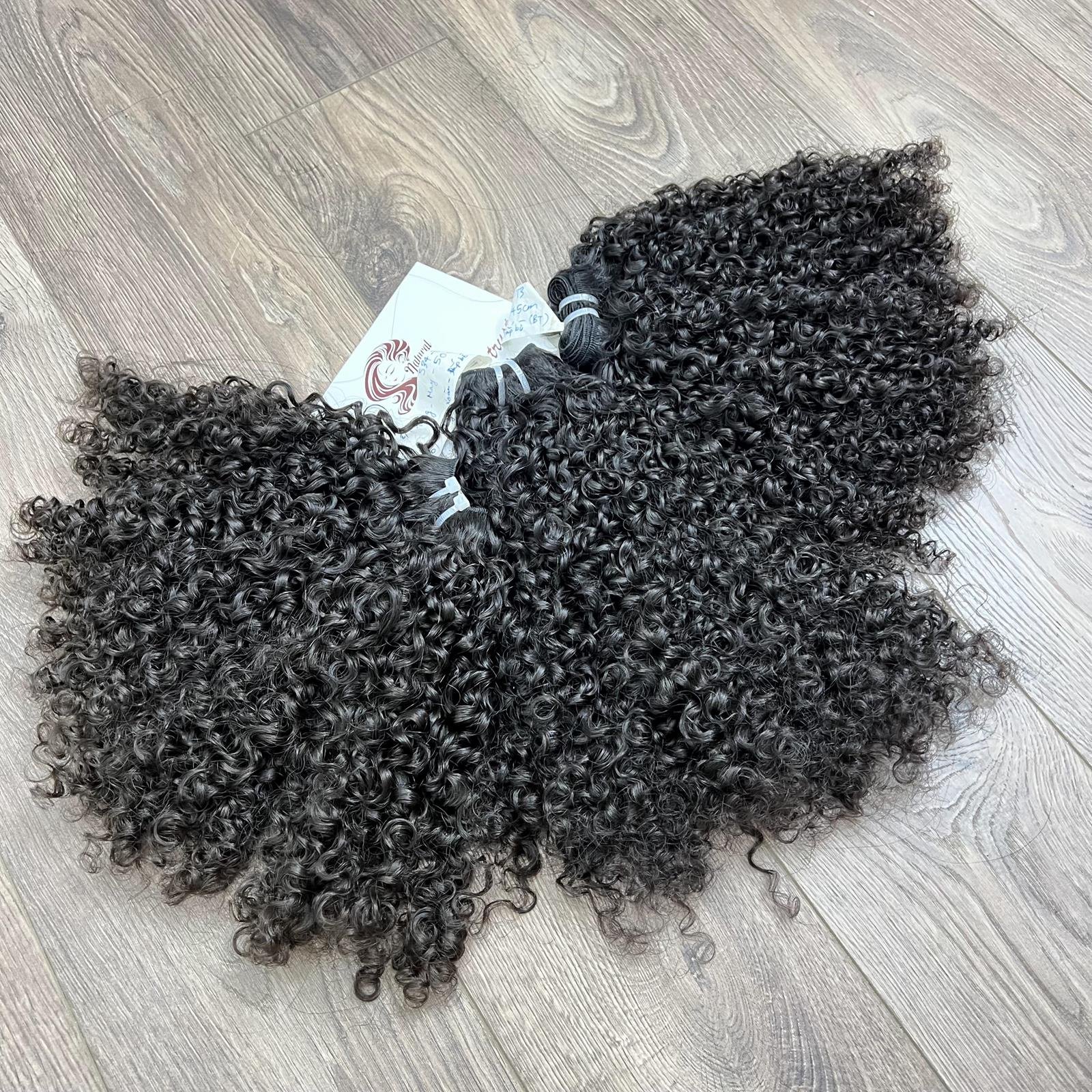 Vietnamese Virgin Hair Curly Bundles Unprocessed Virgin Human Hair Extensions Jerry Curl Hair Weave Natural Color