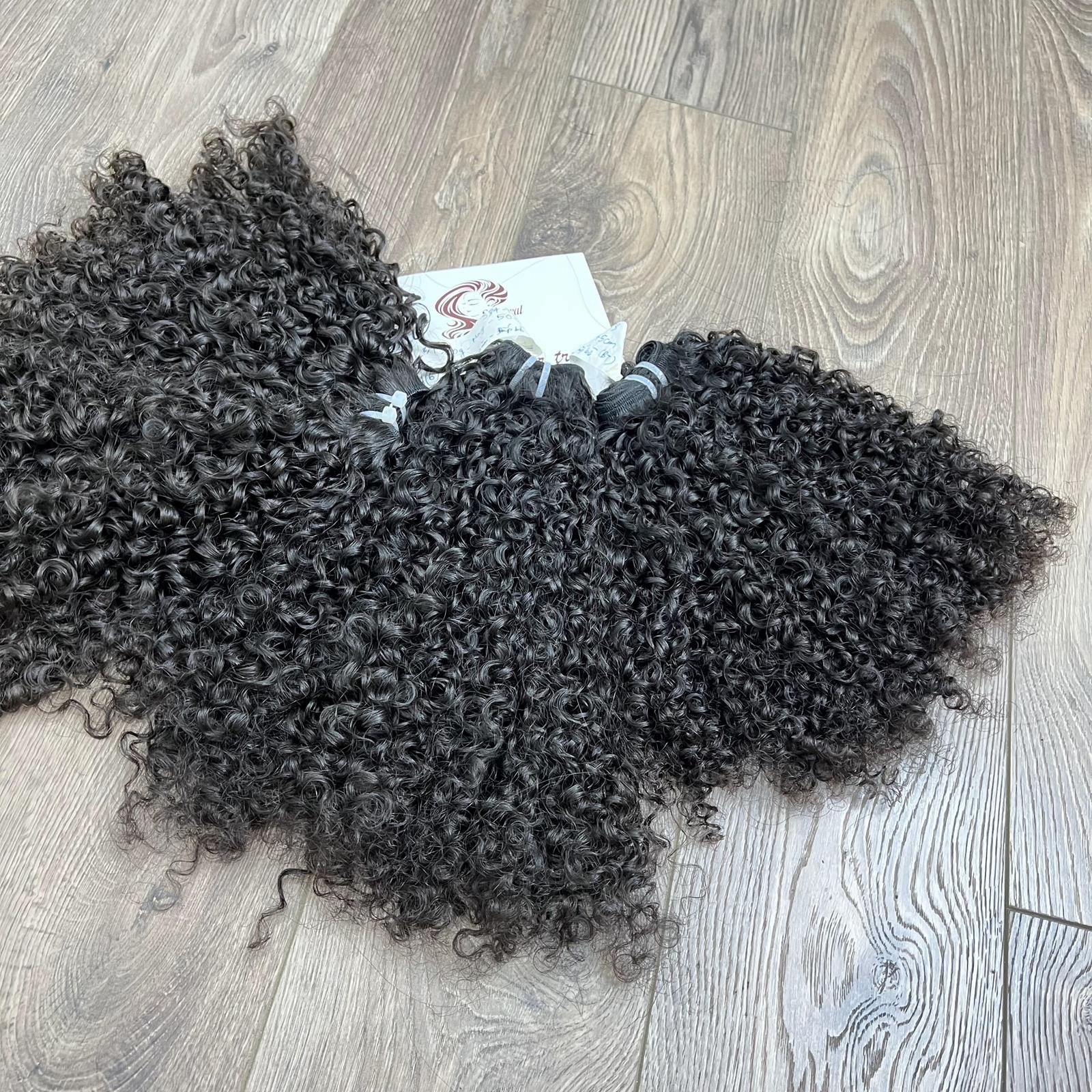 Vietnamese Virgin Hair Curly Bundles Unprocessed Virgin Human Hair Extensions Jerry Curl Hair Weave Natural Color