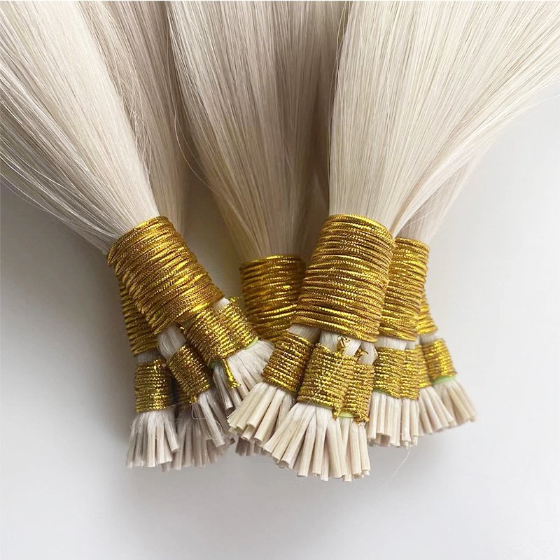 Top Selling Unprocessed European Raw Hair Blonde Straight I Tip 100% Human Hair Extensions