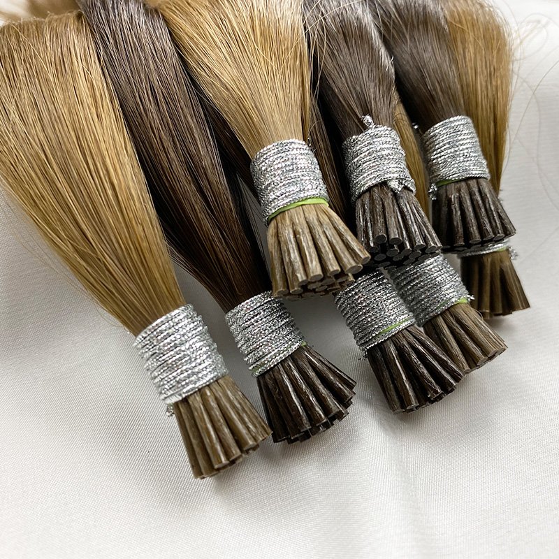 Top Selling Unprocessed European Raw Hair Blonde Straight I Tip 100% Human Hair Extensions