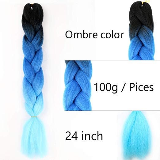 Free Sample Hot 100g 24inch Extensions African Expression Ombre Pre Stretched Braids Jumbo Braid Synthetic Braiding Hair