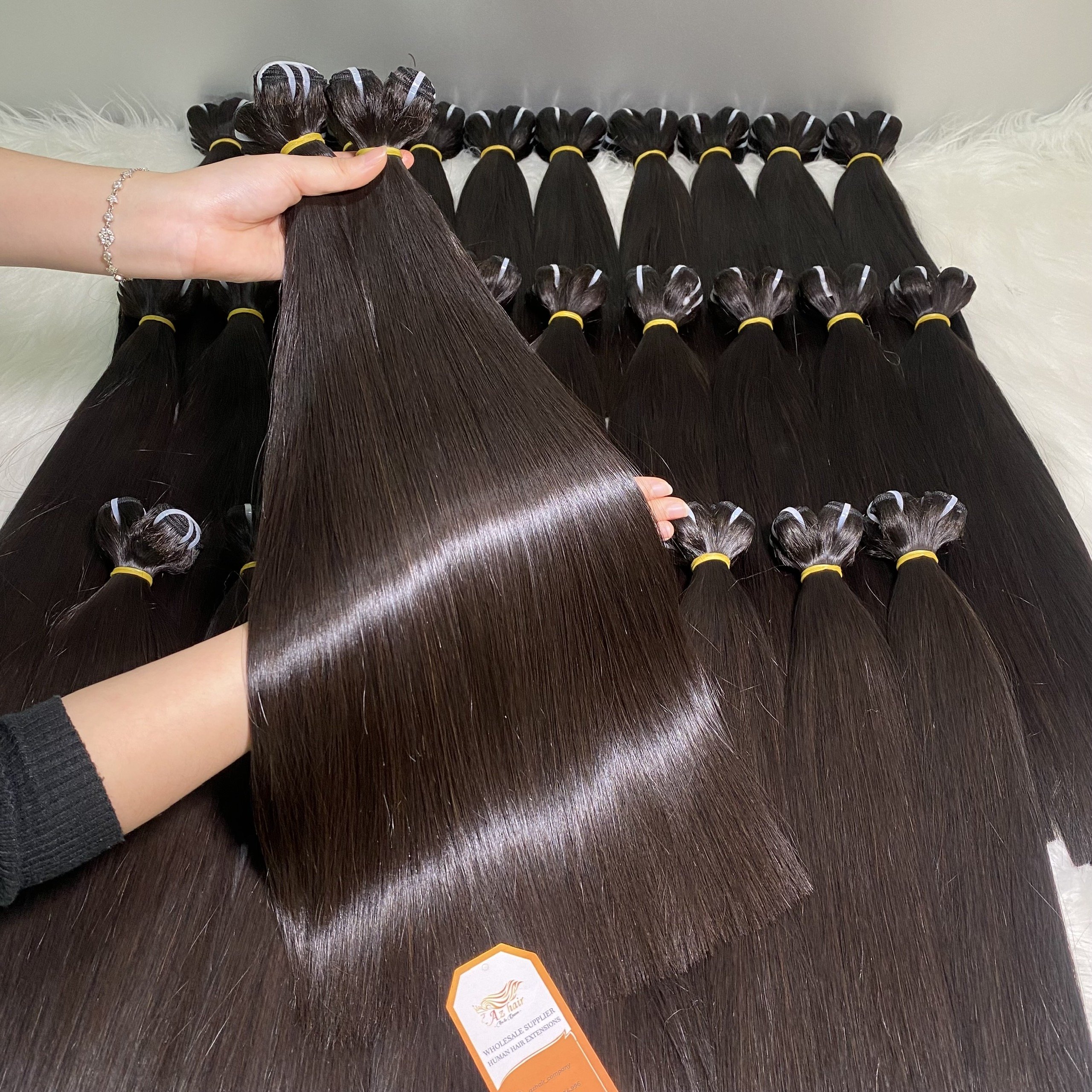 Top Quality Silky Straight Weft Hair Natural Hair Extensions 100% Vietnamese Hair No Tangle No Shedding