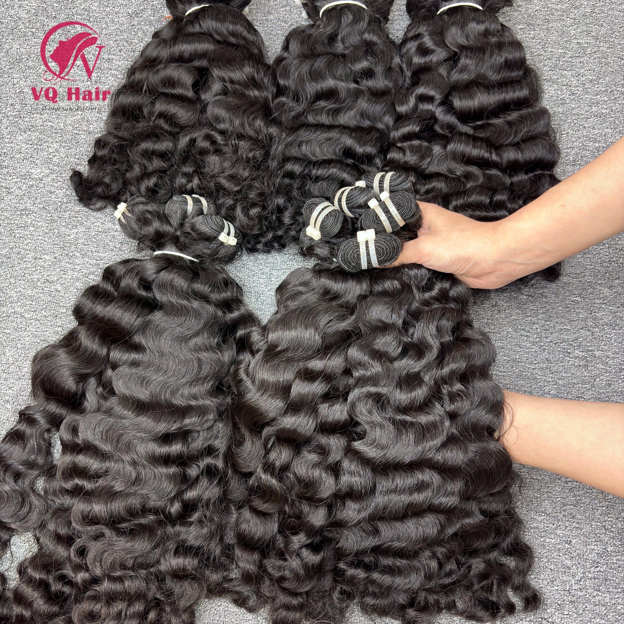 High Quality Raw Wavy Hair 100% Raw Vietnamese Unprocessed Single Donor Hair Loose Deep Wave Human Hair Extensions Wholesale