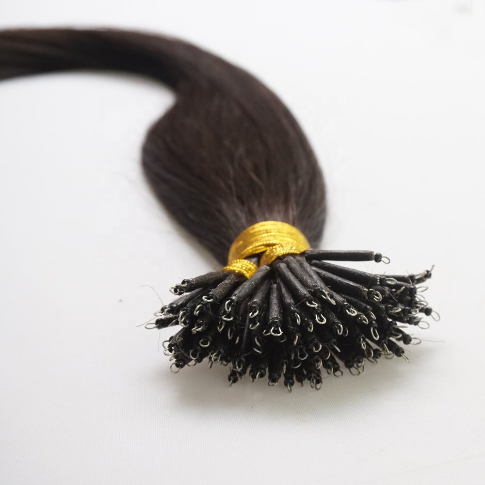 Wholesale 18 inches 1g/s 50s pre-bonded nano tip hair extension Double Drawn Nano Ring/nano Link Human Hair Extensions