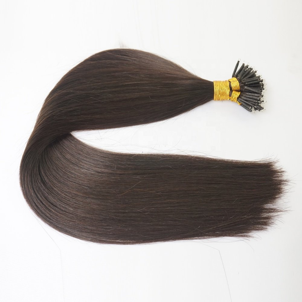 Wholesale 18 inches 1g/s 50s pre-bonded nano tip hair extension Double Drawn Nano Ring/nano Link Human Hair Extensions