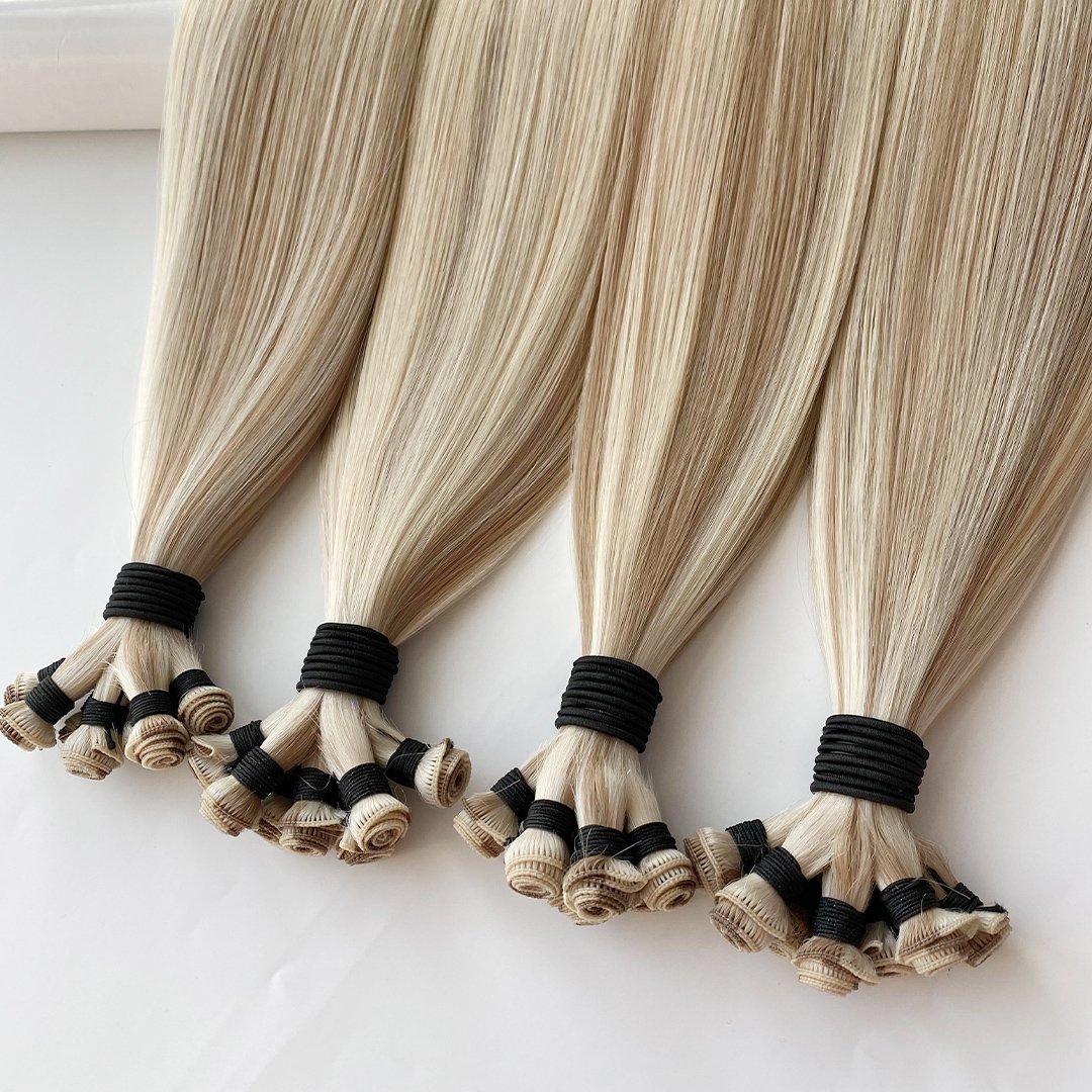 Wholesale Double Drawn Handtied Weft Extensions Human Hair Extension