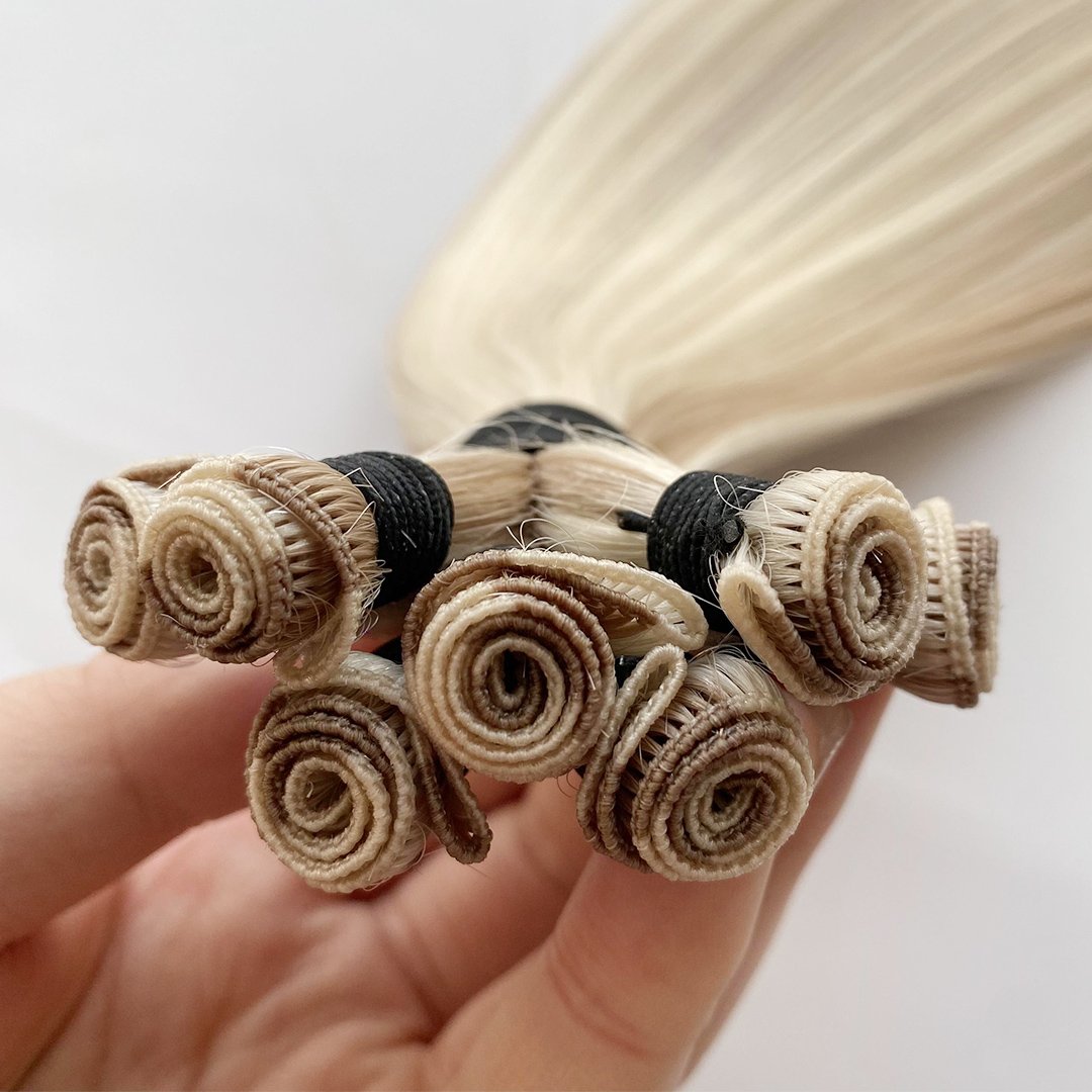 Wholesale Double Drawn Handtied Weft Extensions Human Hair Extension