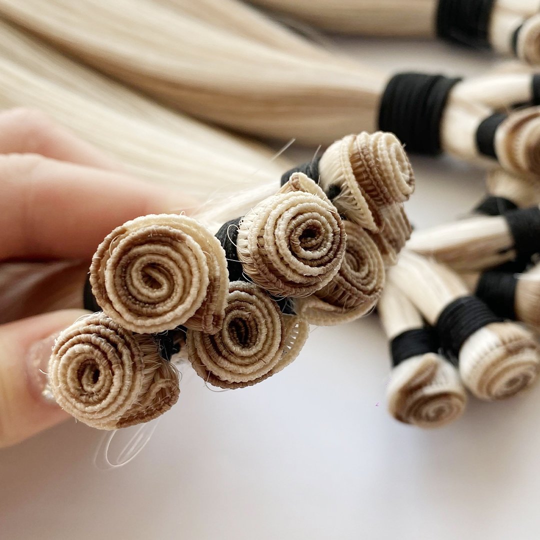 Wholesale Double Drawn Handtied Weft Extensions Human Hair Extension