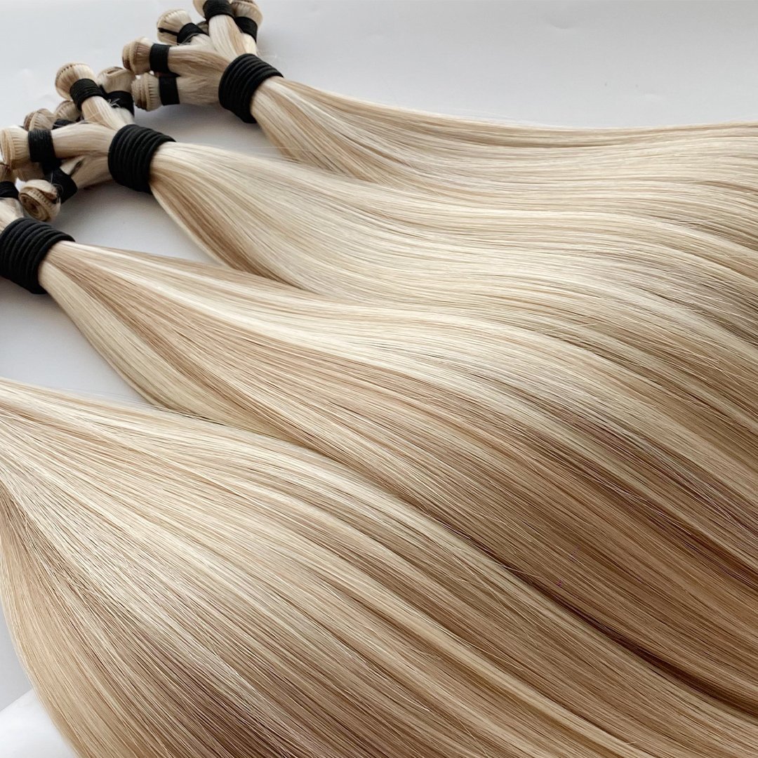 Wholesale Double Drawn Handtied Weft Extensions Human Hair Extension