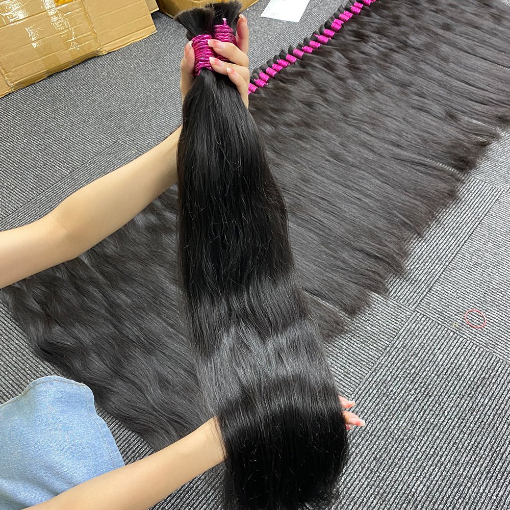 100% Human Natural Cuticle Aligned Virgin Hair Brazilian Human Hair Extensions 10A Grade Cabelo Humano
