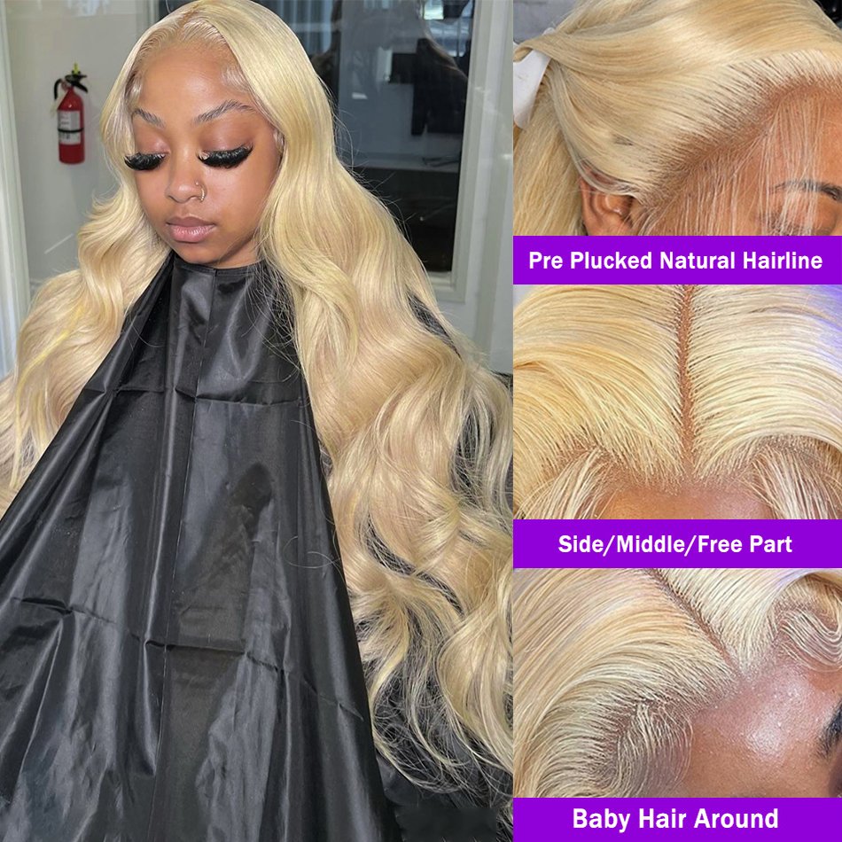 Raw Peruvian Hair Bundles With Closure Grade 12a 613 Honey Blonde Body Wave Indian Human Hair Extension Weave Bundle