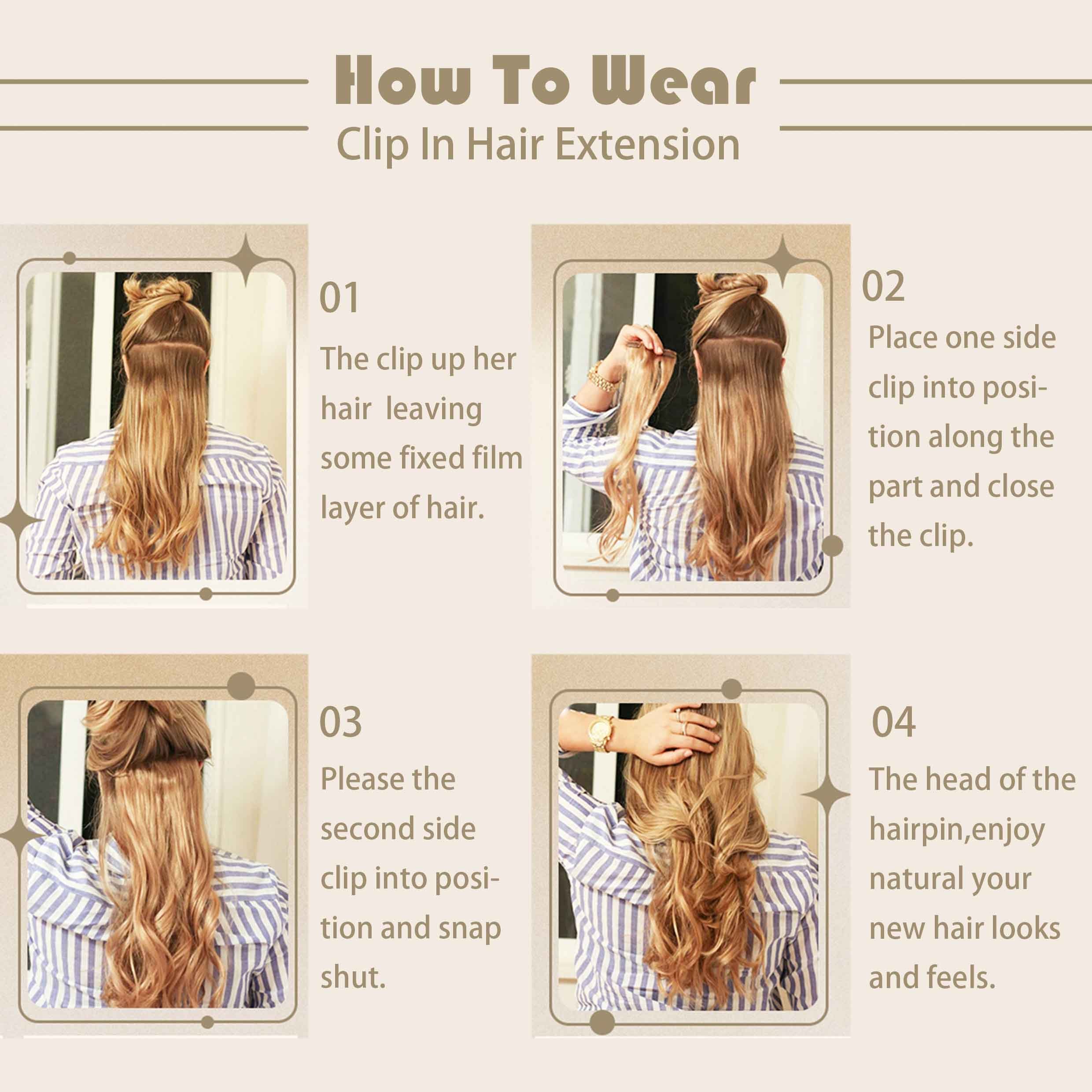wholesale human hair extensions hair clips for women clip in hair extension