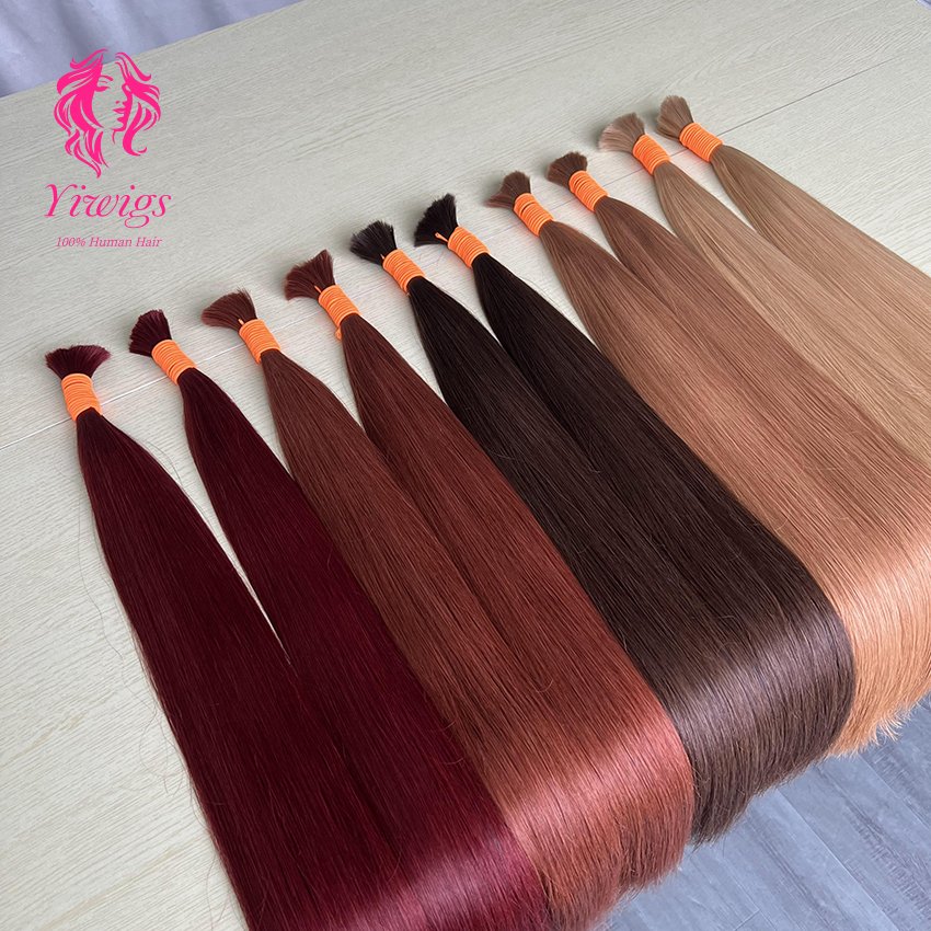 Wholesale No Weft Color 8 Inch To 30 Inch Human Bulk Hair Brazilian Raw Virgin Remy Human Hair Bulk For Braiding