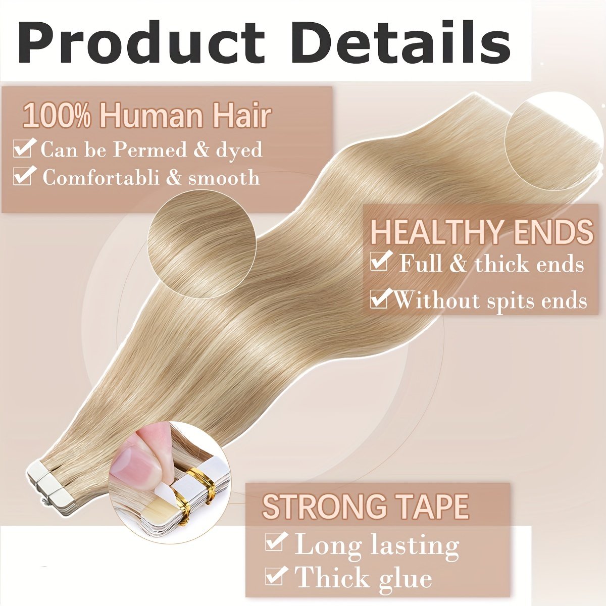 Raw Virgin Tape in Hair Extensions for Women Strong Invisible Regular Tape In Silky Straight Wave Machine Double Weft