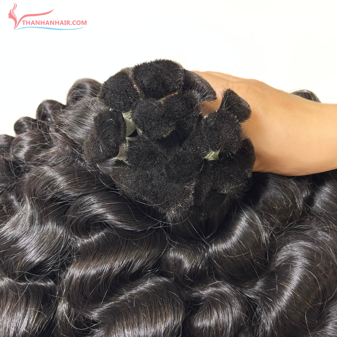 Full Cuticle Soft Virgin natural black color Jerry Curly bulk hair bundles Vietnamese human hair unprocessed hair extensions